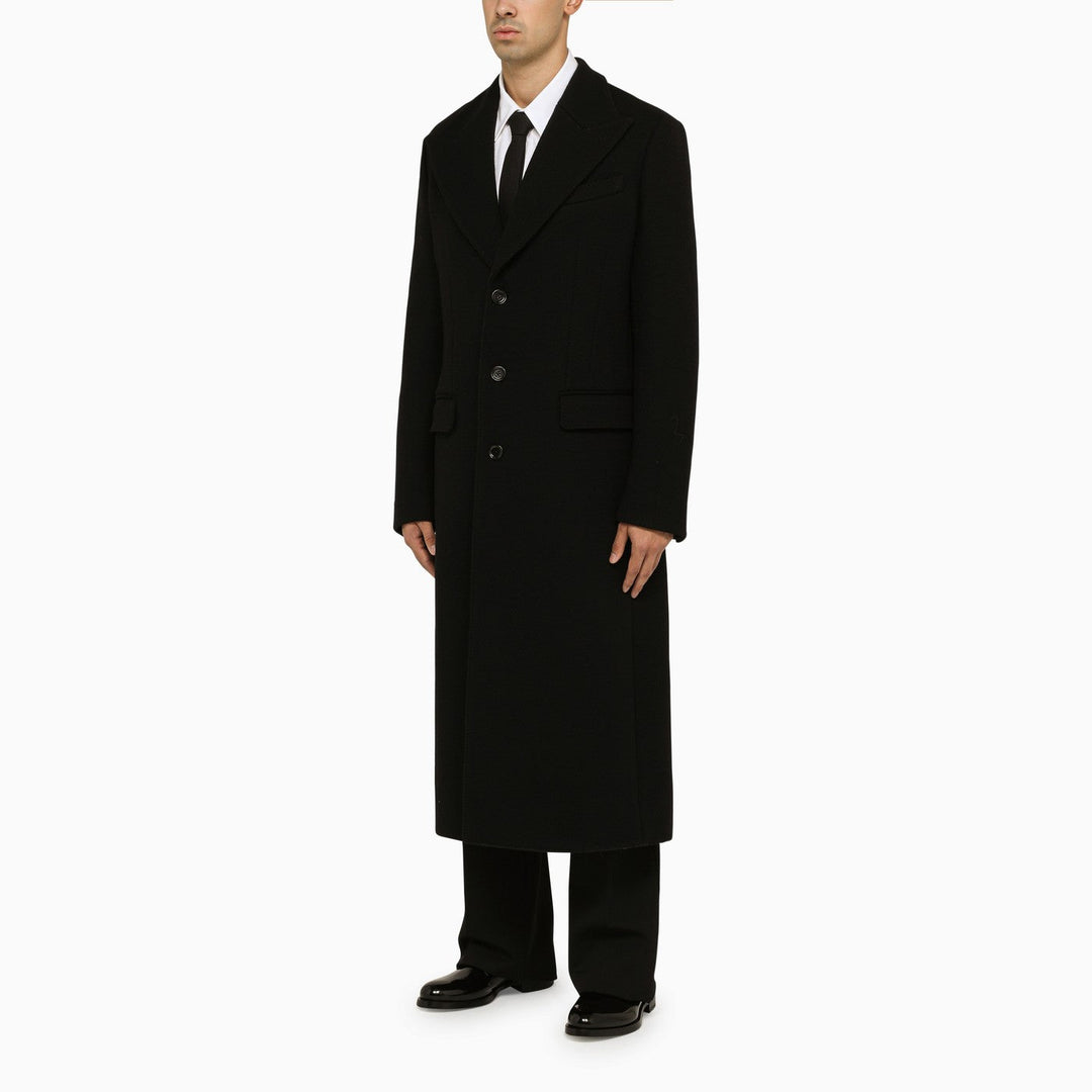 Dolce&amp;Gabbana Black Wool Tailored Coat