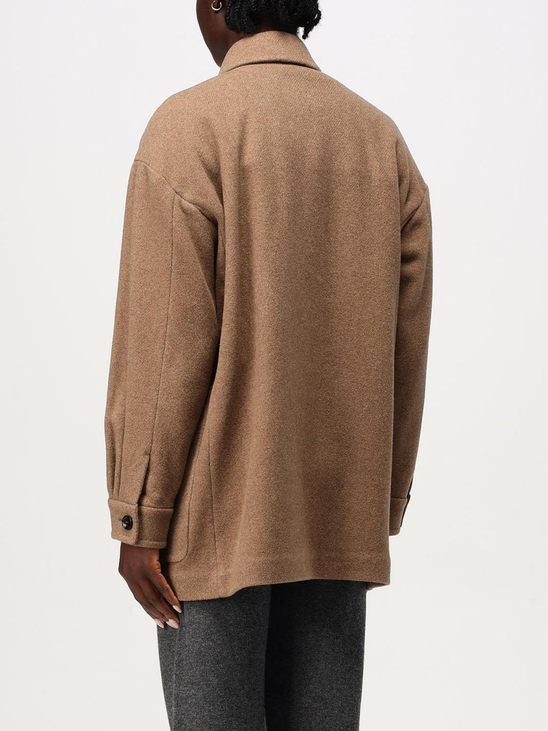 Max Mara Coat Woman Leather