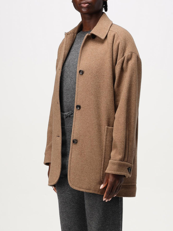 Max Mara Coat Woman Leather