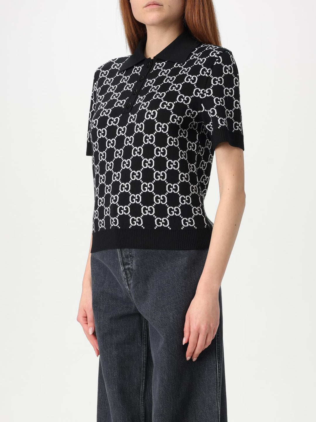Gucci Polo Shirt Woman Black