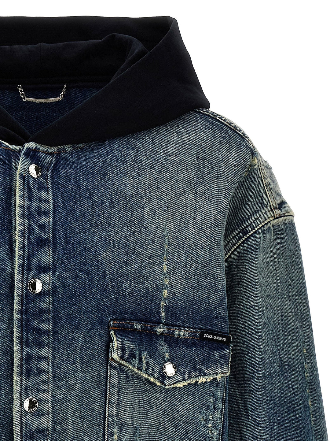 Dolce &amp; Gabbana Denim Hooded Overshirt