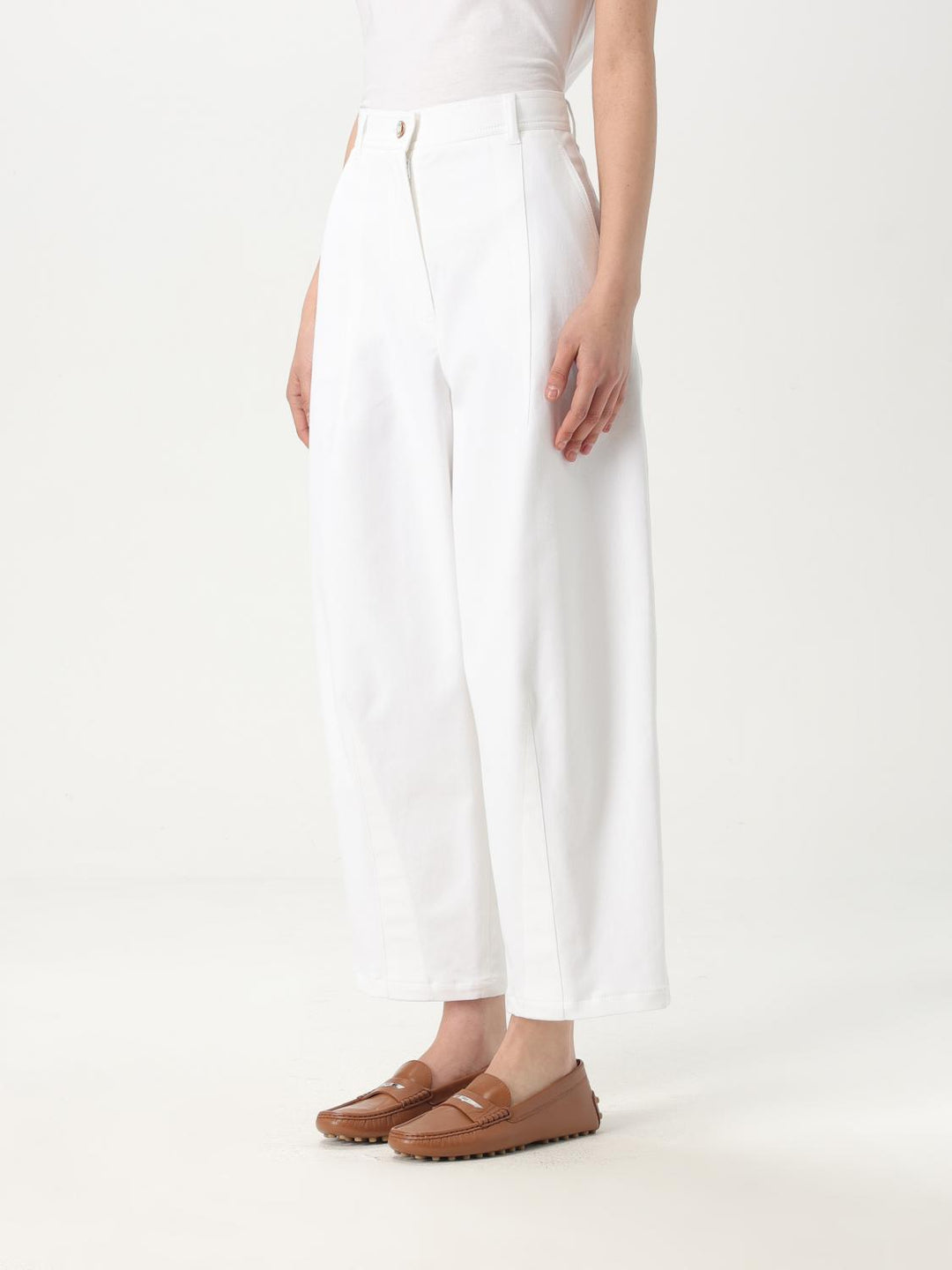 Max Mara Pants Woman White