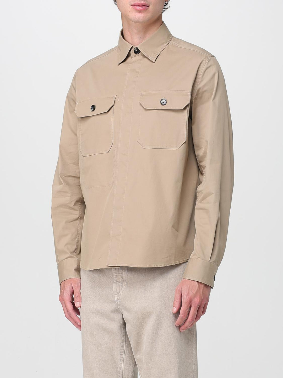 Zegna Shirt Men Beige