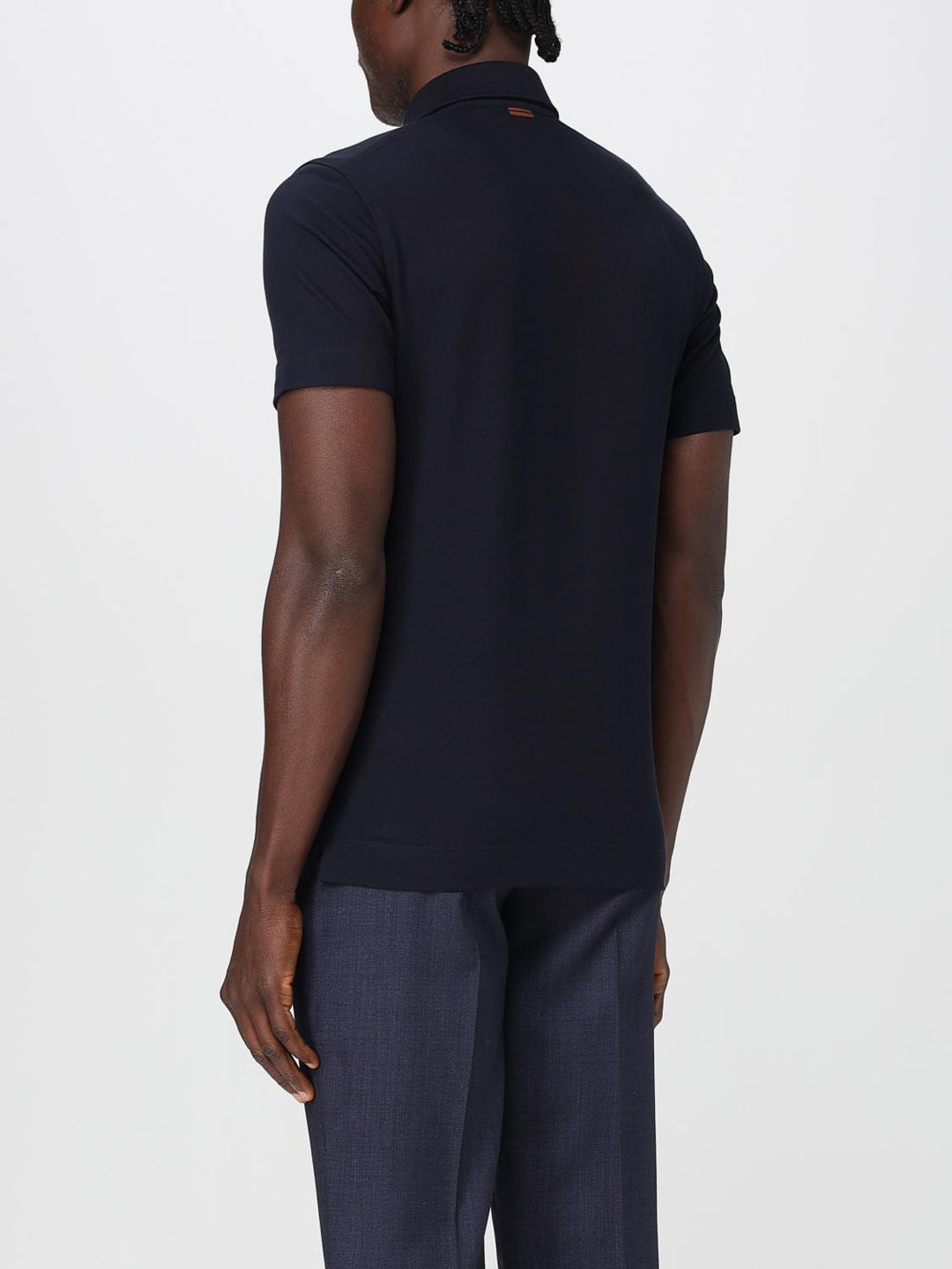 Zegna Polo Shirt Men Blue