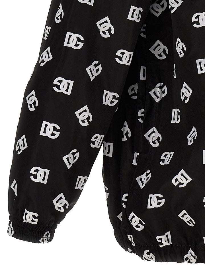 Dolce &amp; Gabbana Logo Print Hooded Jacket