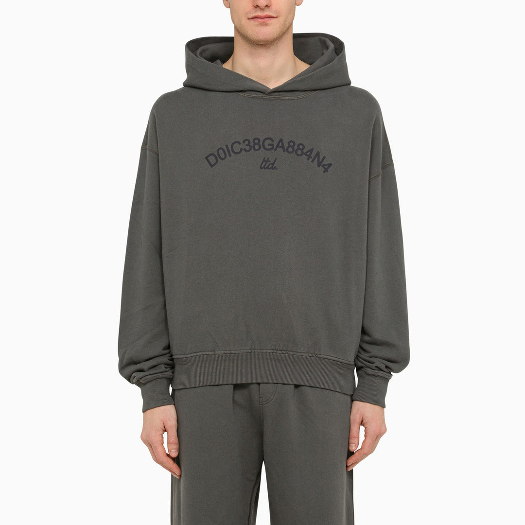 Dolce&amp;Gabbana Grey Sweatshirt Hoodie With Logo