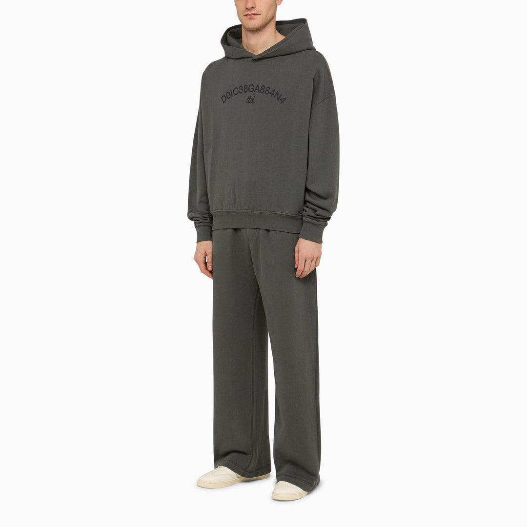 Dolce&amp;Gabbana Grey Sweatshirt Hoodie With Logo