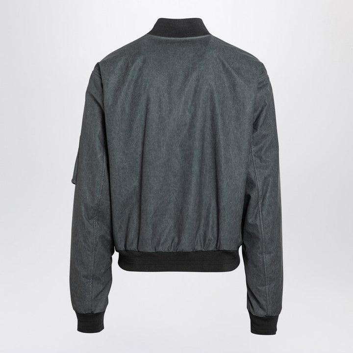 Dolce&Gabbana Light Grey Linen Bomber Jacket Men