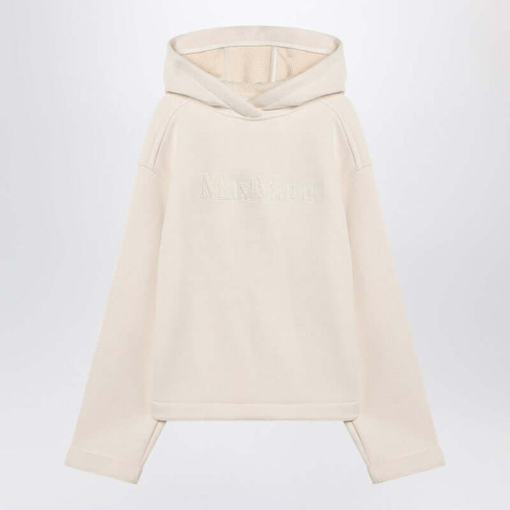 Max Mara White Cotton Hoodie Women