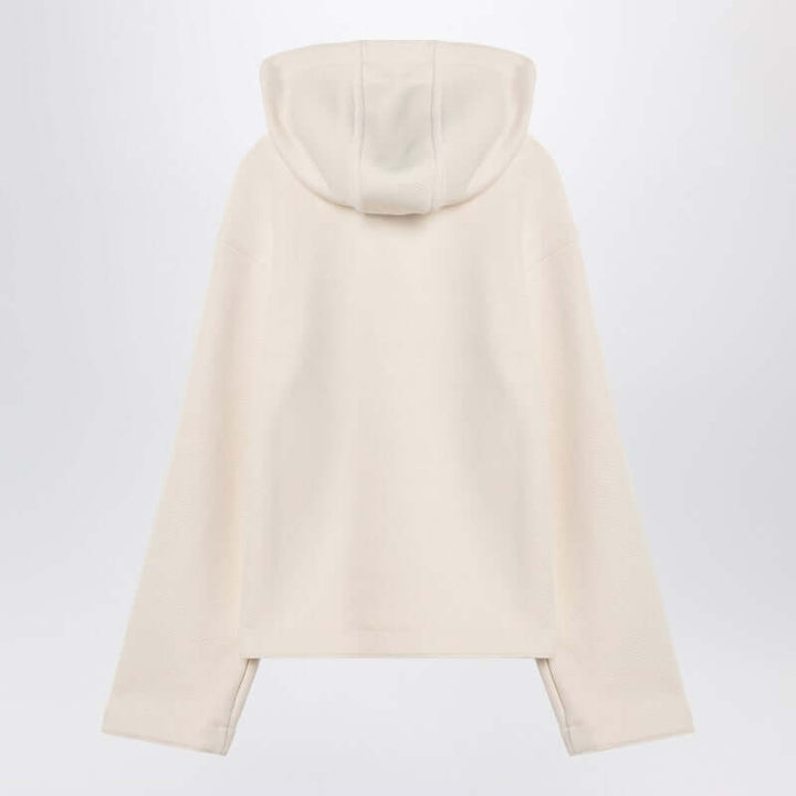 Max Mara White Cotton Hoodie Women