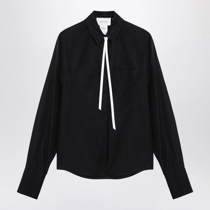 Sportmax Black Popeline Gesso Shirt Women