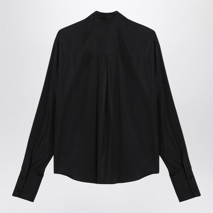 Sportmax Black Popeline Gesso Shirt Women