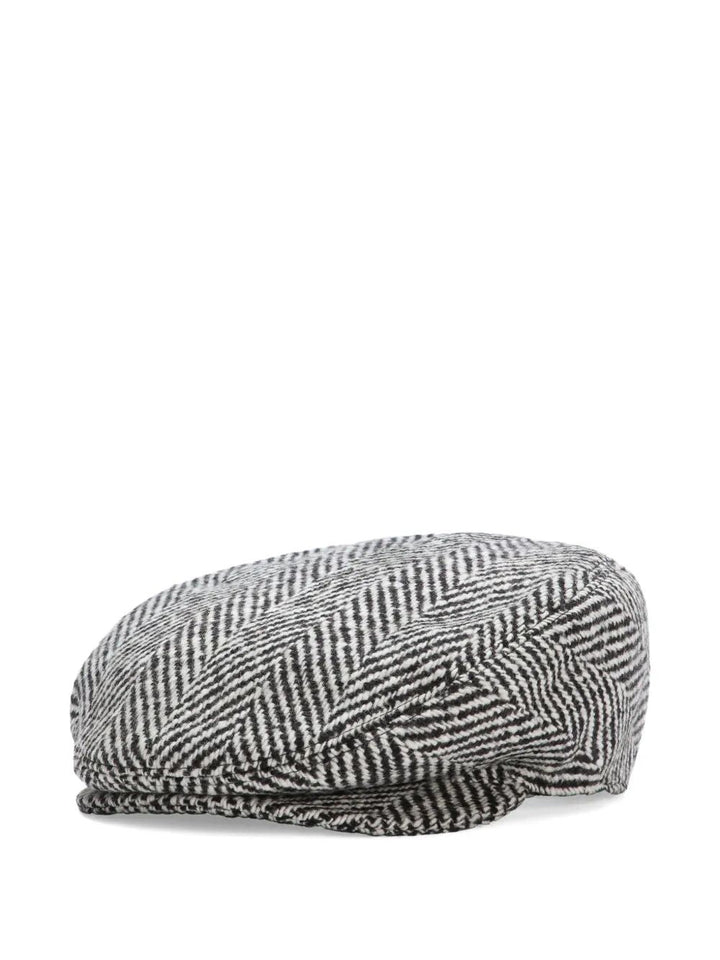 DOLCE &amp; GABBANA Chevron Flat Cap for Men - FW25 Collection