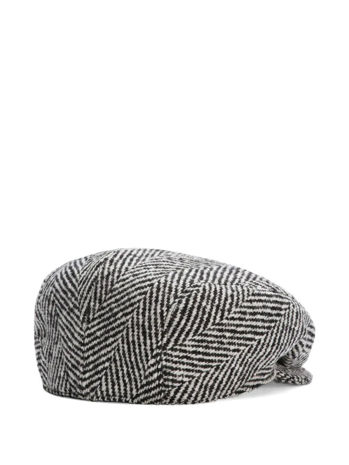 DOLCE &amp; GABBANA Chevron Flat Cap for Men - FW25 Collection