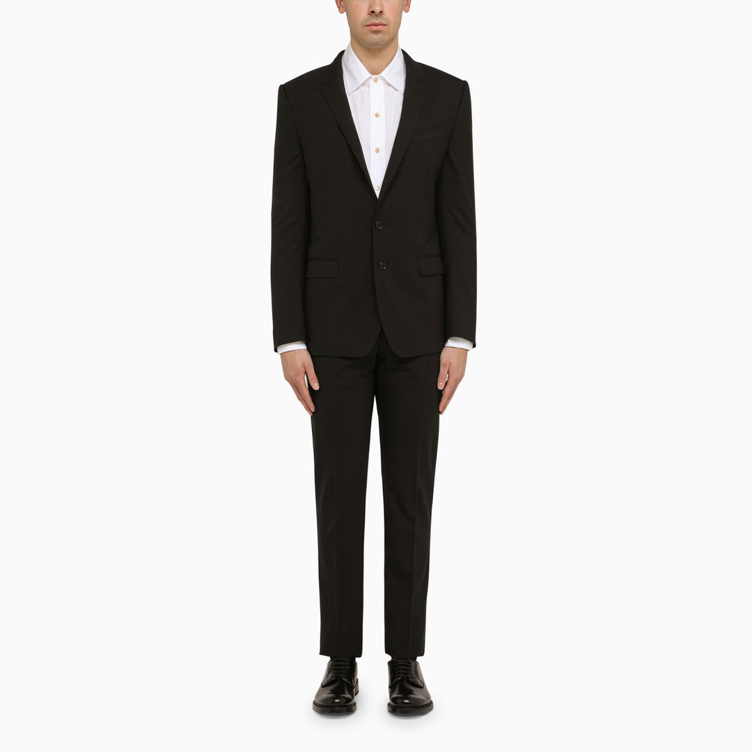 Dolce&amp;Gabbana Black Wool Single Breasted Suit