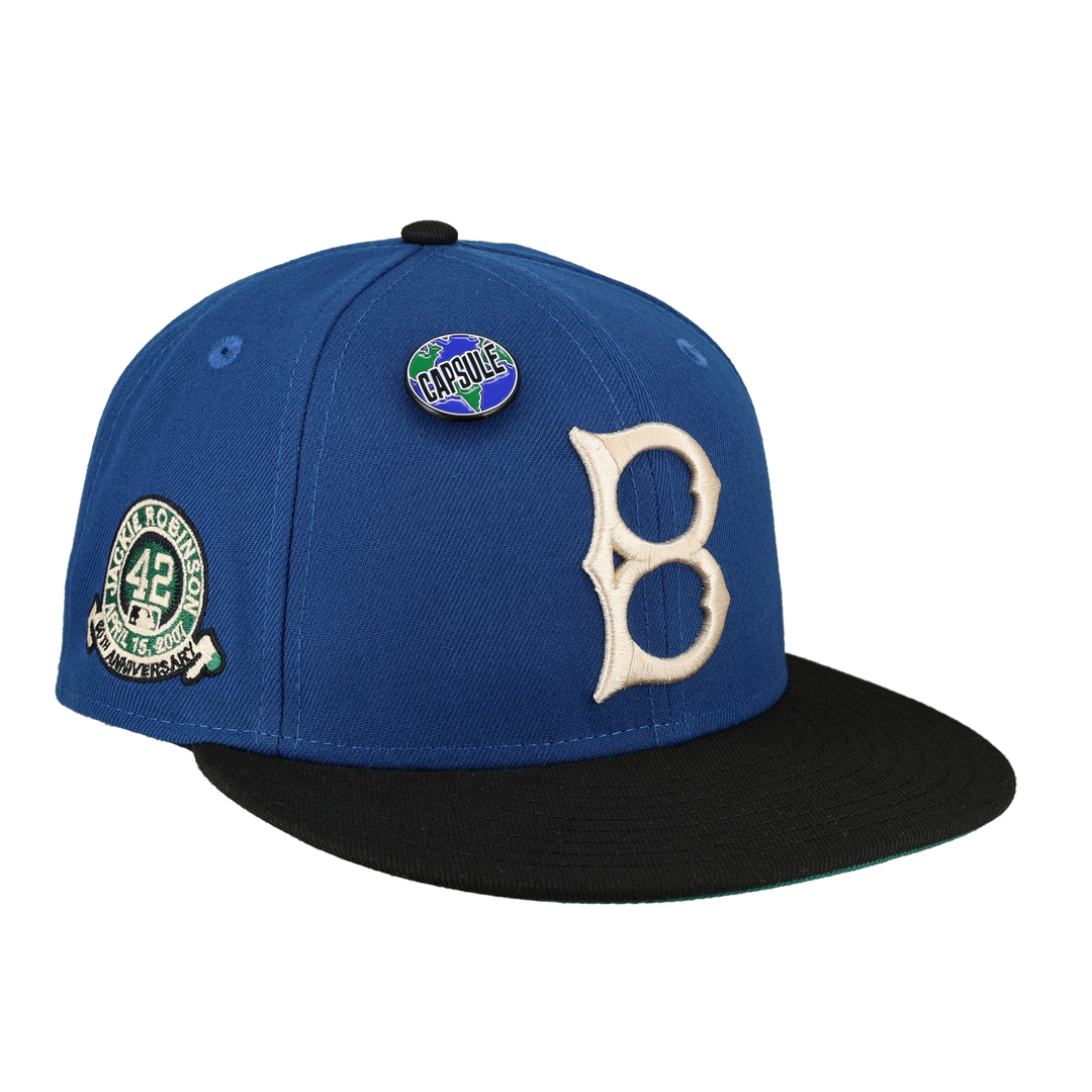 Brooklyn Dodgers Globe Collection 60th Anniversary Patch Fitted Hat