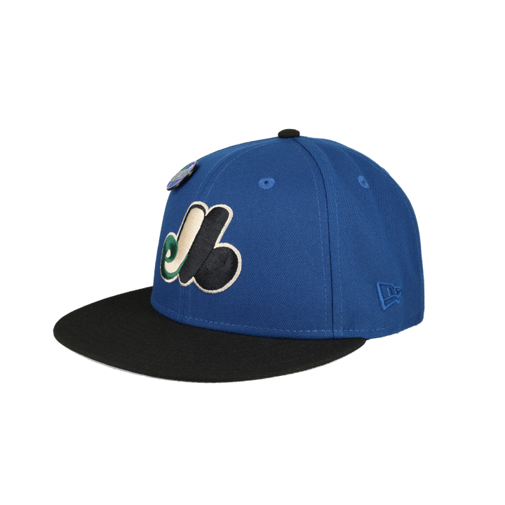 Montreal Expos Globe Collection 25th Anniversary Patch Fitted Hat