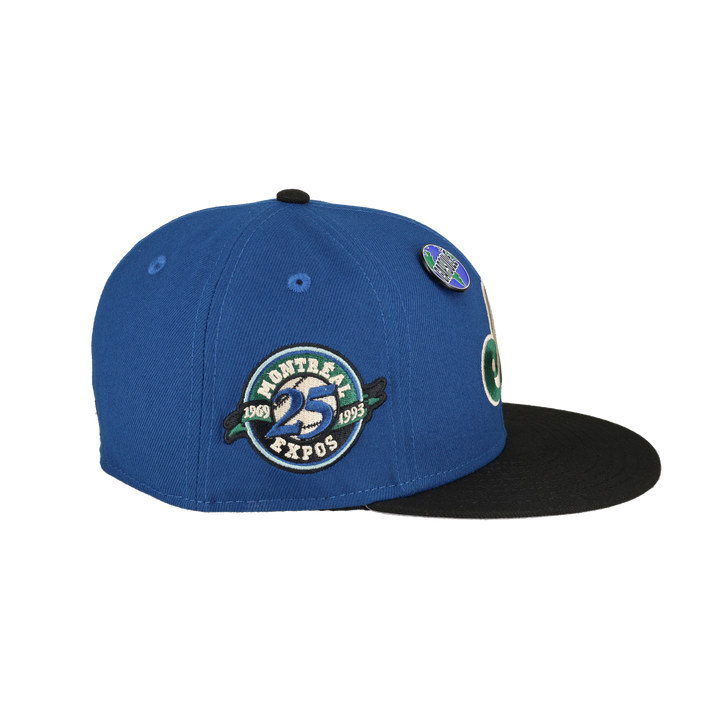 Montreal Expos Globe Collection 25th Anniversary Patch Fitted Hat