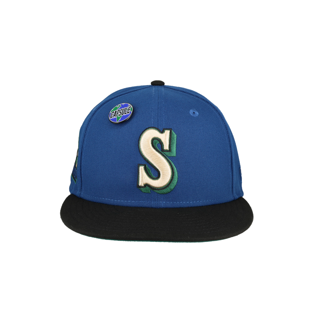 Seattle Mariners Globe Collection 30th Anniversary Patch Fitted Hat