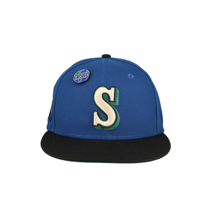 Seattle Mariners Globe Collection 30th Anniversary Patch Fitted Hat