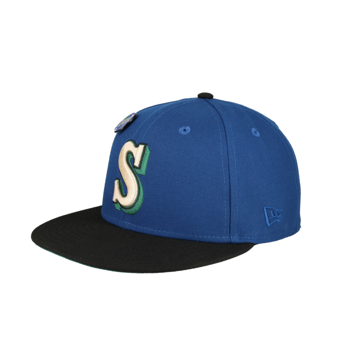 Seattle Mariners Globe Collection 30th Anniversary Patch Fitted Hat