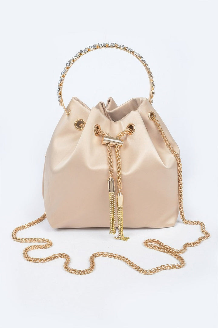 GRAMERCY Rhinestone Satin Bucket - New Collection Los Angeles - BYMANYC ® New York