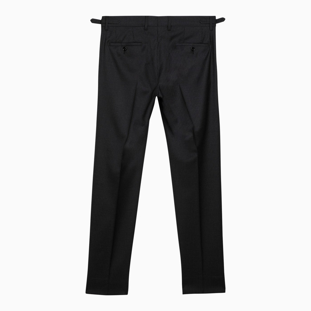 Dolce&amp;Gabbana Black Pinstripe Trousers