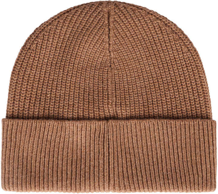 DOLCE &amp; GABBANA Ribbed Knit Beanie with Turn Up Brim for Men