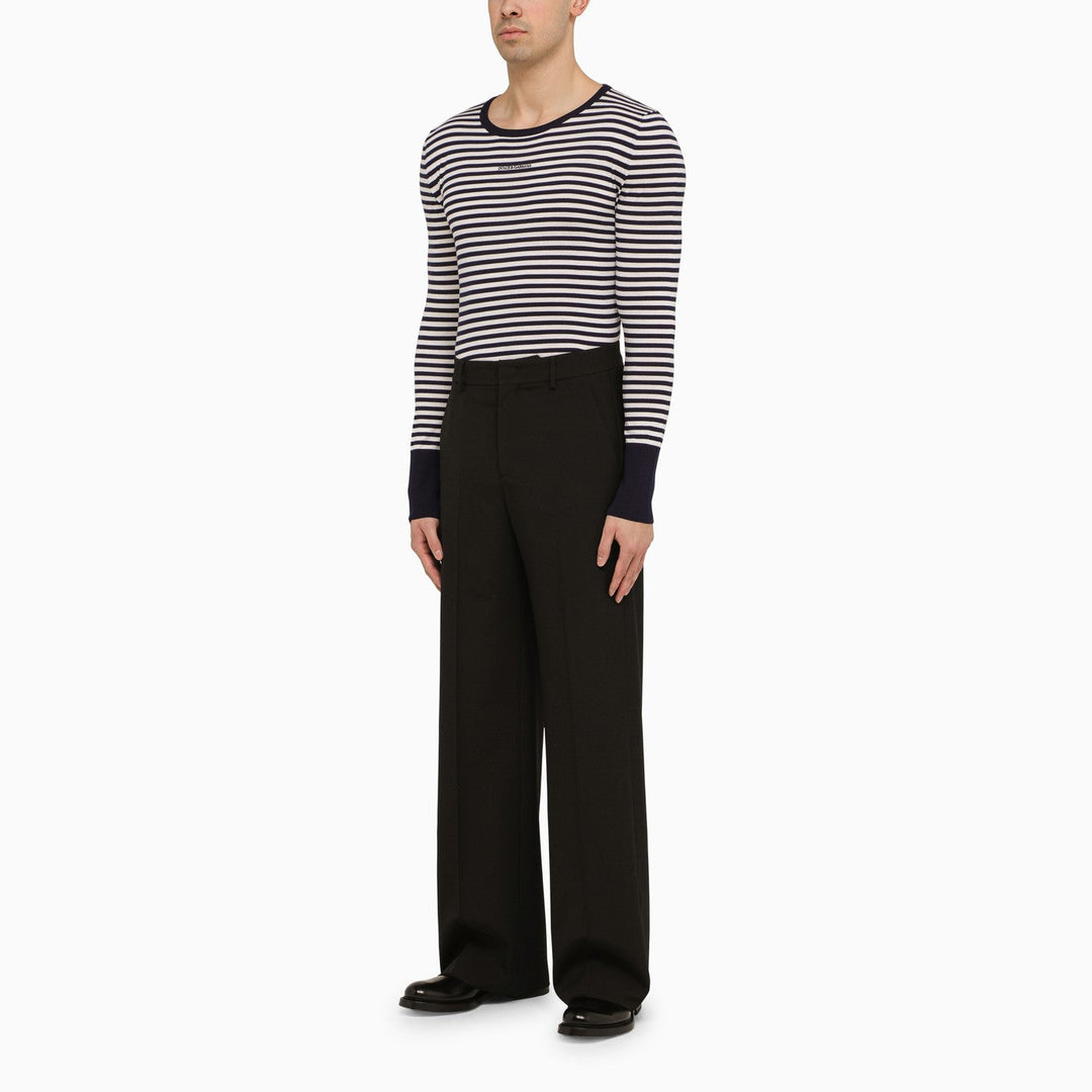 Dolce&amp;Gabbana Black And White Striped Long Sleeved Jersey