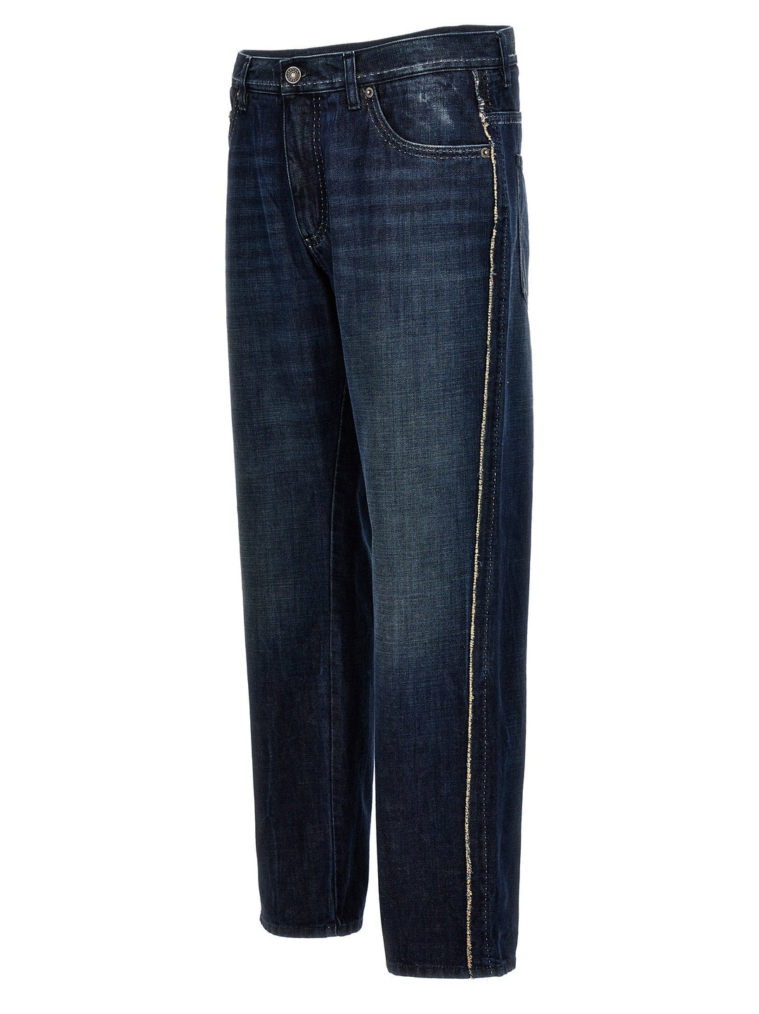 Dolce &amp; Gabbana Fringed Stitching Jeans