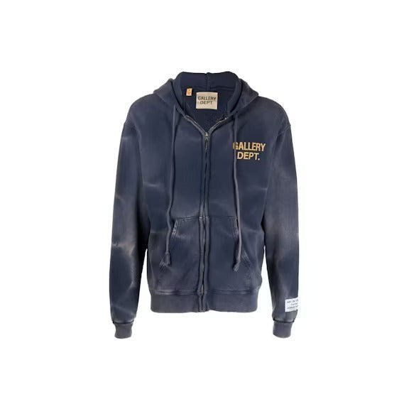 Gallery Dept. Sun Faded Zip Up Hoodie Navy