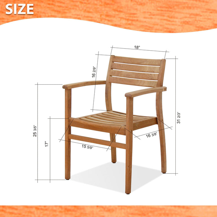 Intan Teak Side Table &amp; 2 Ninia Chairs