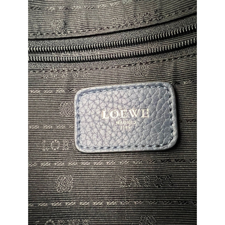 Loewe Calfskin Leather Alamo 28 Blue Crossbody Bag