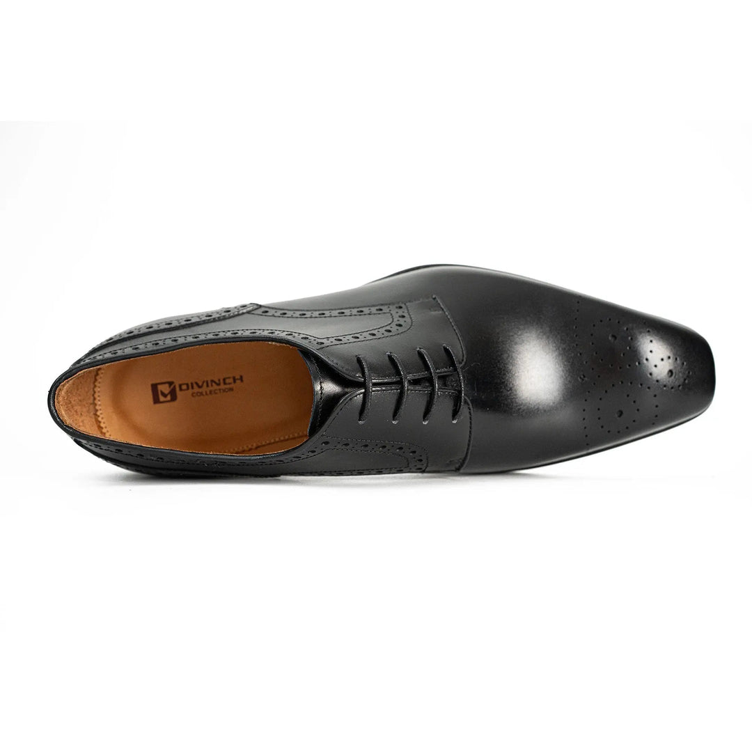 Goodyear Welted Patent Leather Oxford Shoes in black, handcrafted DV DIVINCH men&