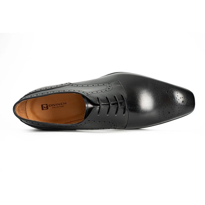 Goodyear Welted Patent Leather Oxford Shoes in black, handcrafted DV DIVINCH men&