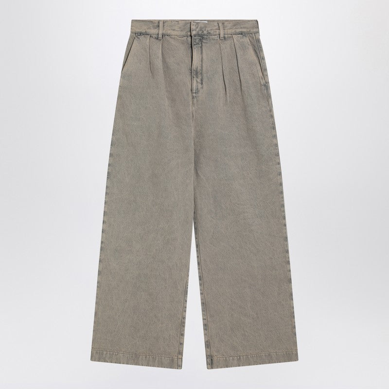 Loewe Pleated Sand-Coloured Denim Pants Men
