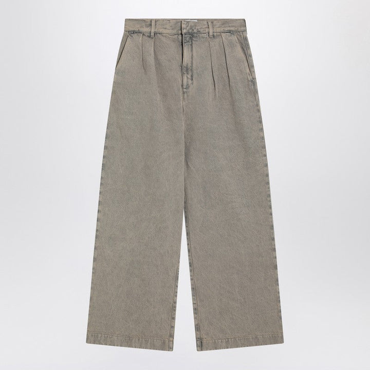 Loewe Pleated Sand-Coloured Denim Pants Men