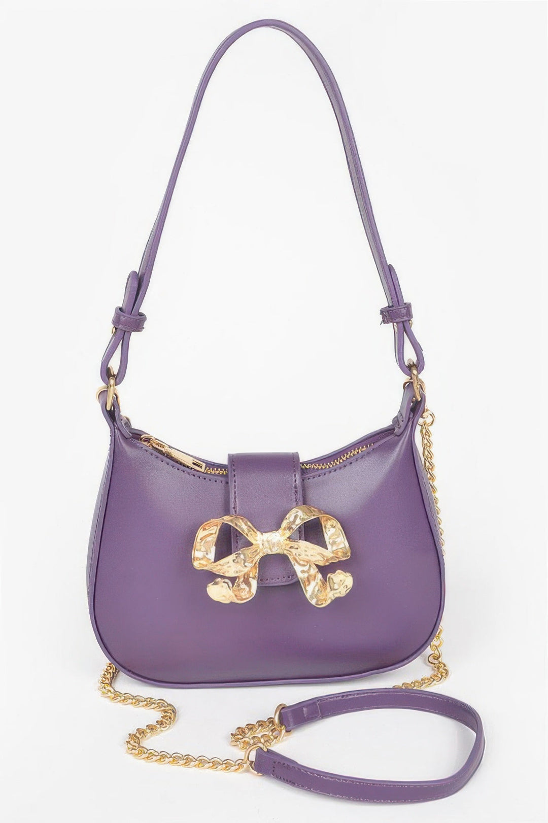 HANDBAG NOLITA Vegan Leather Small Hobo Metal Ribbon – BYMANYC ® New York