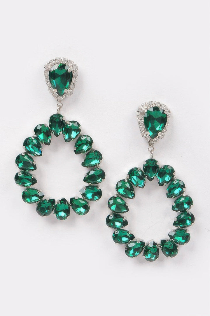 HUDSON Teardrop Stone Earring - New Collection Los Angeles - BYMANYC ® New York