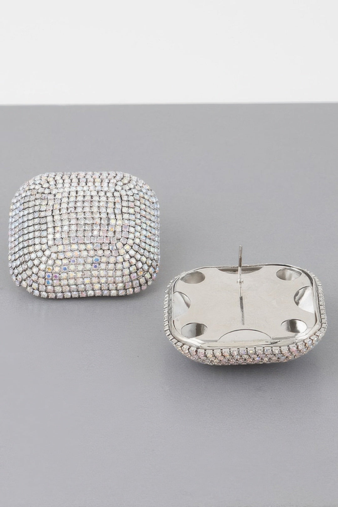 HUDSON YARDS All-over Rhinestone Glitter Earrings: BYMANYC ® New York