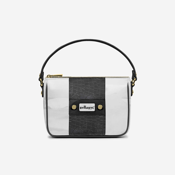 Handbag BYMANYC ® New York – Couture Vegan Vertical Band in Midnight Gold