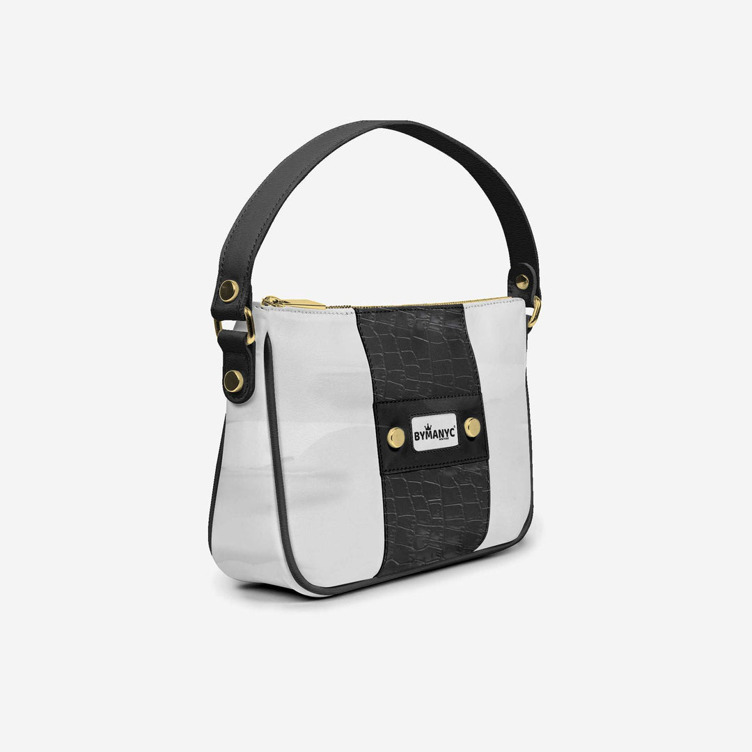 Handbag BYMANYC ® New York – Couture Vegan Vertical Band in Midnight Gold