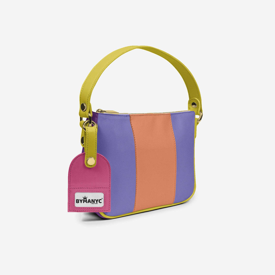 Handbag BYMANYC ® New York – Luxe Pendant Vertical Band in Emerald & Silver