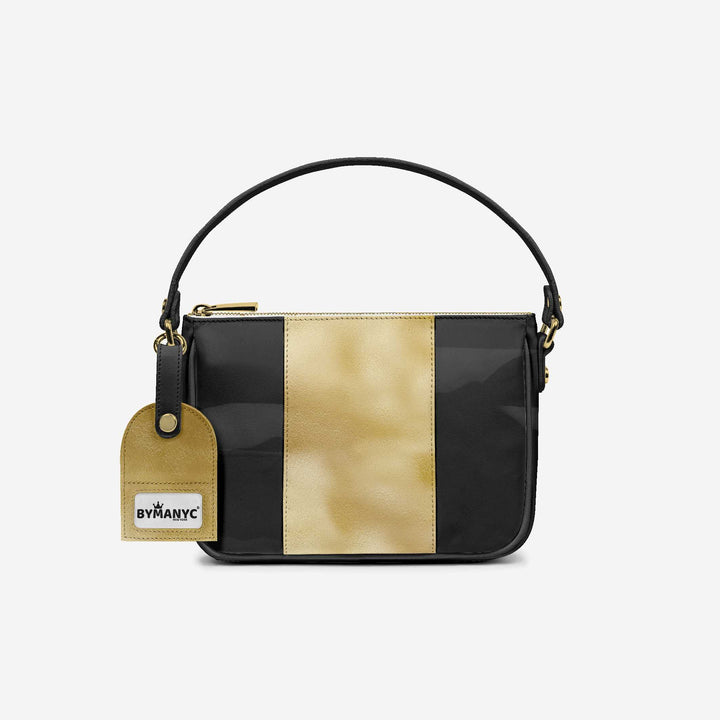 Handbag BYMANYC ® New York – Luxe Pendant Vertical Band in Platinum & Noir