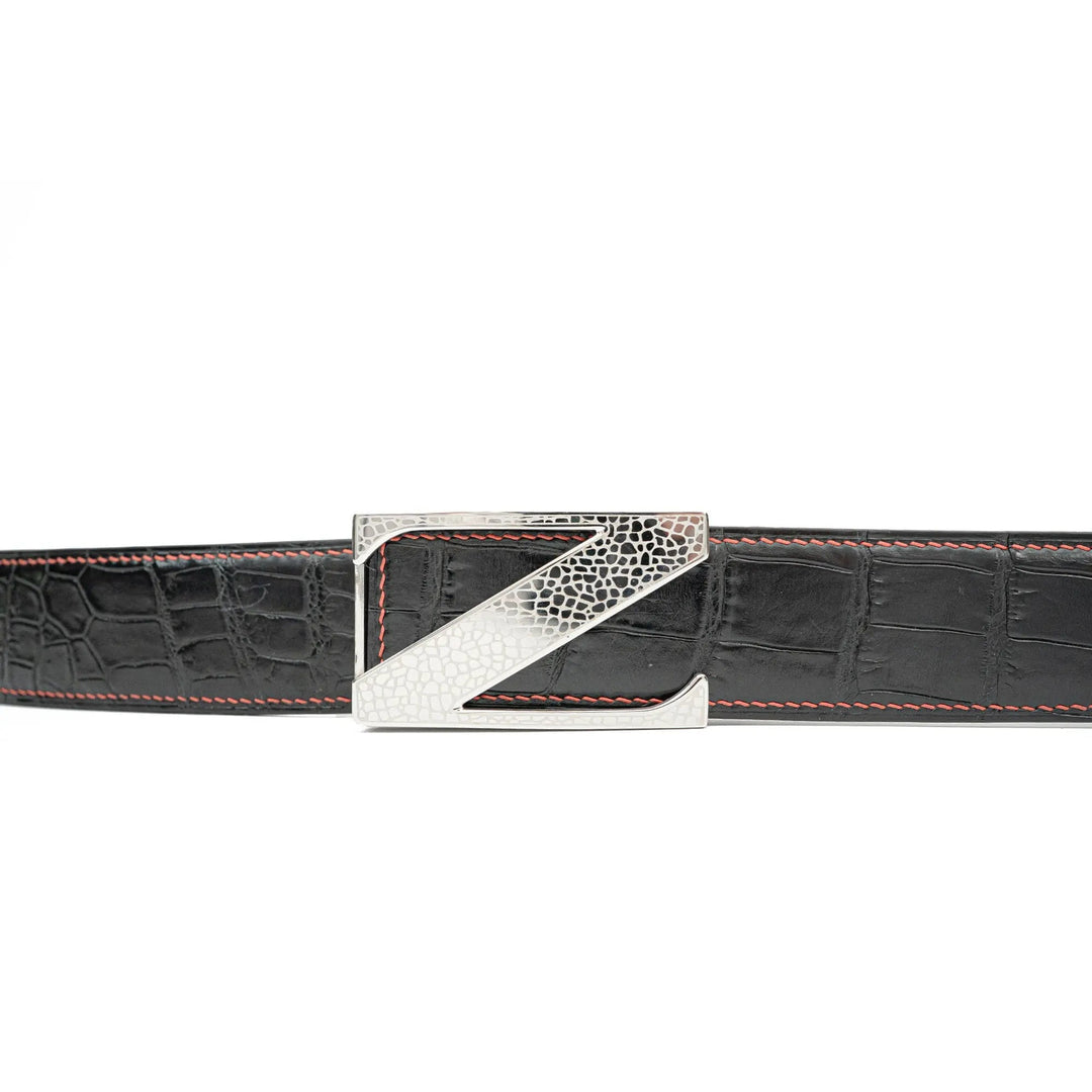 alligator leather belt, genuine alligator belt, exotic leather belt, men’s leather belt, designer leather belt, handcrafted belt, luxury belt, Italian leather belt, calfskin leather belt, crocodile leather belt, formal men’s belt, dress belt, premium leat