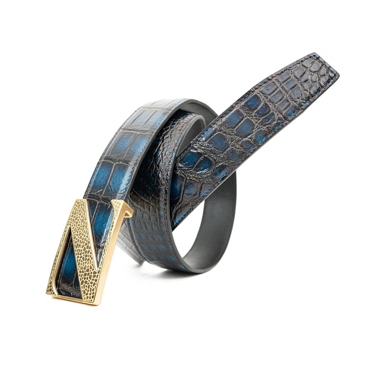 alligator leather belt, genuine alligator belt, exotic leather belt, men’s leather belt, designer leather belt, handcrafted belt, luxury belt, Italian leather belt, calfskin leather belt, crocodile leather belt, formal men’s belt, dress belt, premium leat