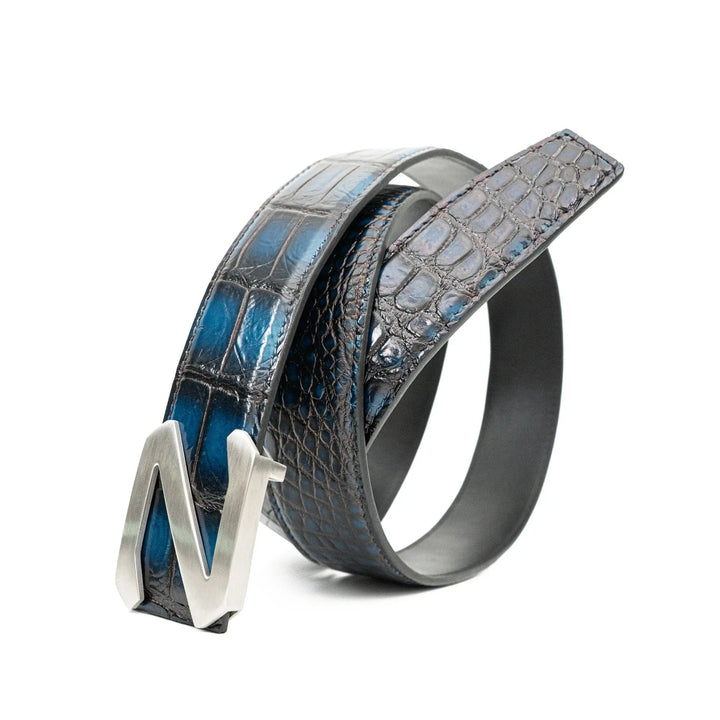 alligator leather belt, genuine alligator belt, exotic leather belt, men’s leather belt, designer leather belt, handcrafted belt, luxury belt, Italian leather belt, calfskin leather belt, crocodile leather belt, formal men’s belt, dress belt, premium leat