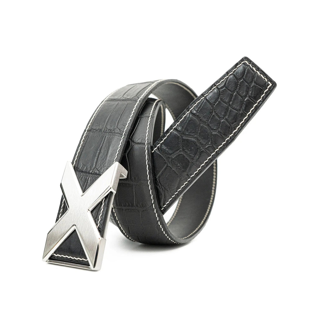 alligator leather belt, genuine alligator belt, exotic leather belt, men’s leather belt, designer leather belt, handcrafted belt, luxury belt, Italian leather belt, calfskin leather belt, crocodile leather belt, formal men’s belt, dress belt, premium leat