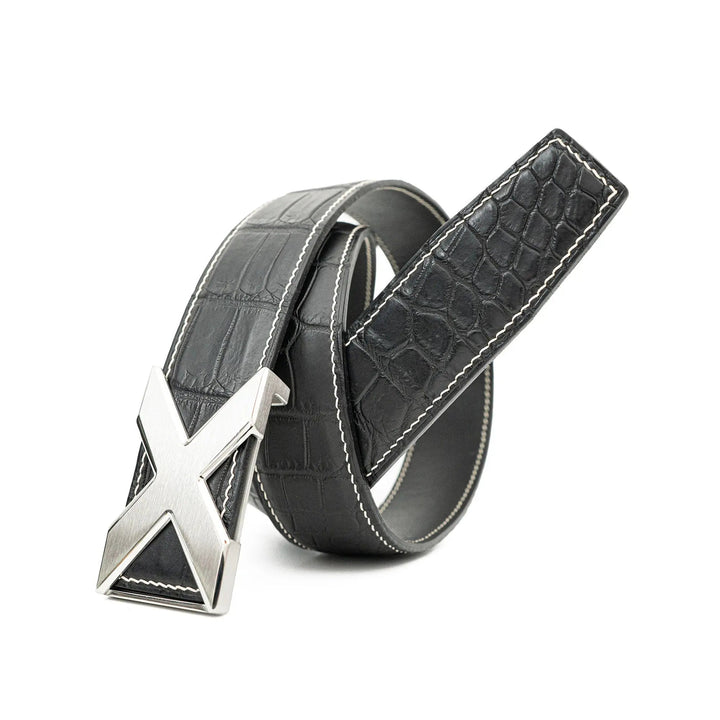 alligator leather belt, genuine alligator belt, exotic leather belt, men’s leather belt, designer leather belt, handcrafted belt, luxury belt, Italian leather belt, calfskin leather belt, crocodile leather belt, formal men’s belt, dress belt, premium leat