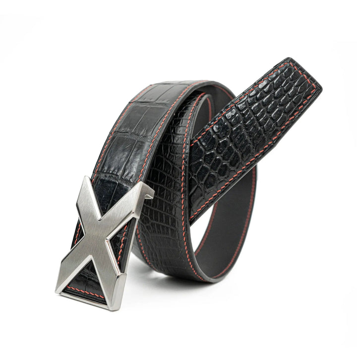 alligator leather belt, genuine alligator belt, exotic leather belt, men’s leather belt, designer leather belt, handcrafted belt, luxury belt, Italian leather belt, calfskin leather belt, crocodile leather belt, formal men’s belt, dress belt, premium leat